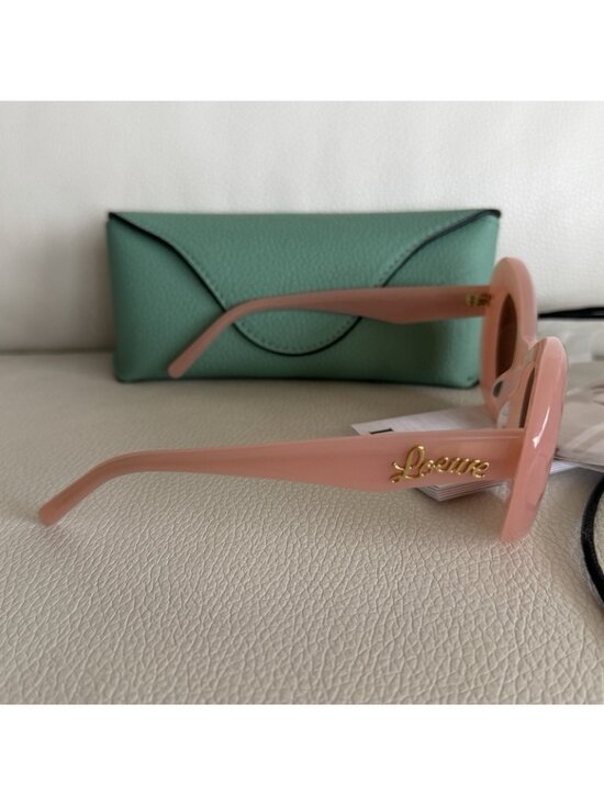 NEW LOEWE Acetate Curvy Round Sunglasses LW40112I Pink main image 8
